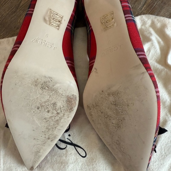 J Crew Star Sequenced Red Tartan Holiday Heels|J Crew Tartan Holiday Heel - Picture 8 of 15